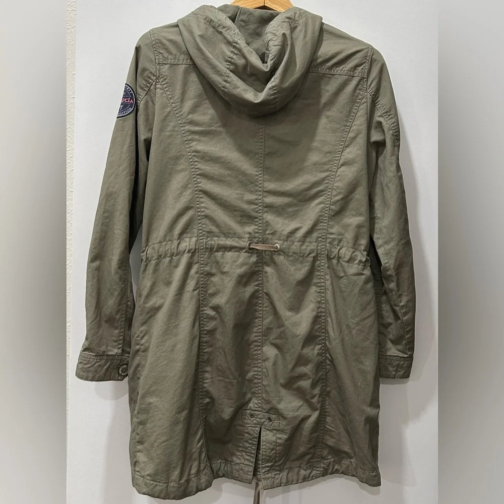 SOCCX Spirit Utility jacket zipper buttoned fitted hood drawstring waist rare - Picture 6 of 7